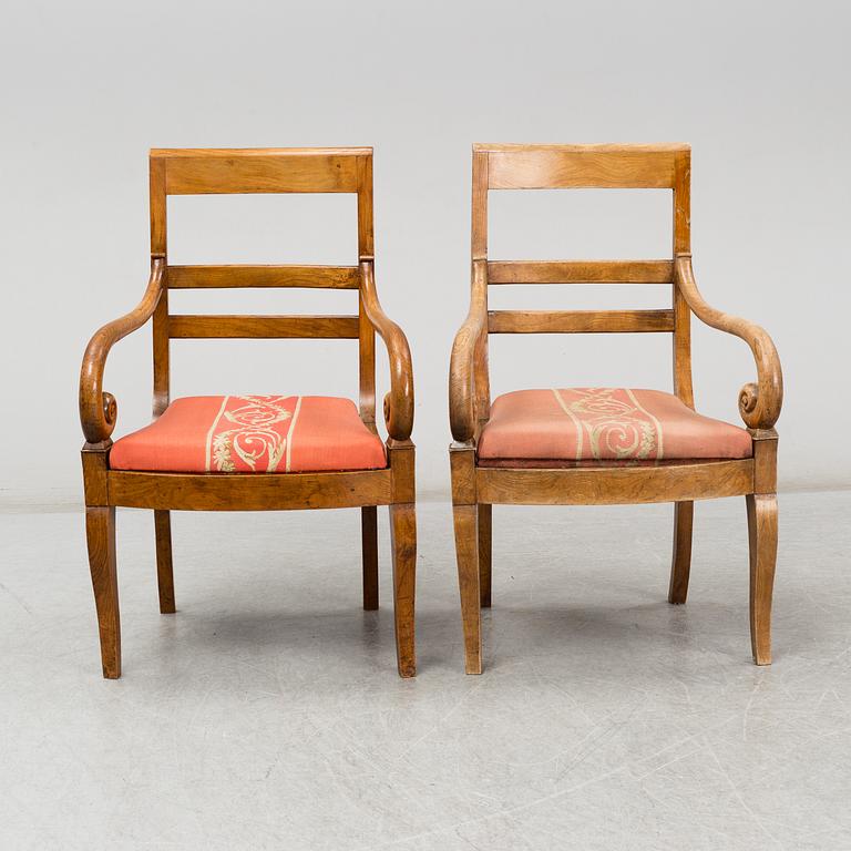 Eight Charles X armchairs, France, first half of the 19th century.