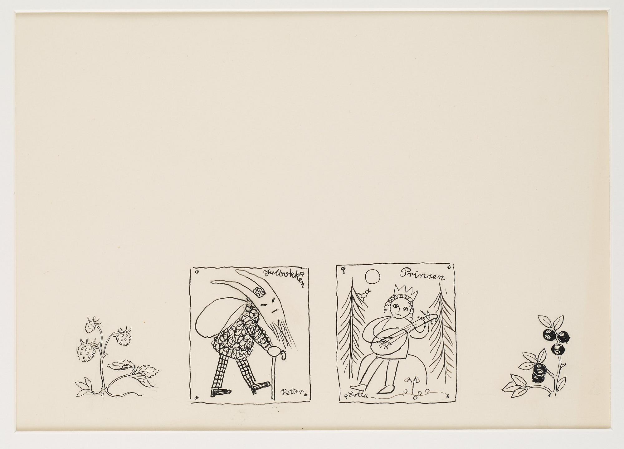 Elsa Beskow, Tant Grön plockar blåsippor med Petter och Lotta.