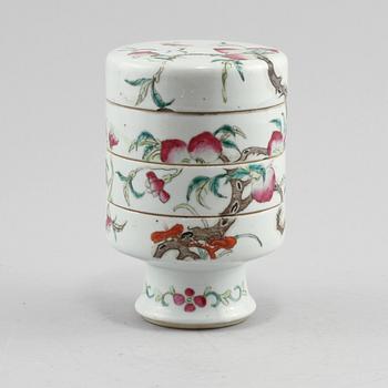 LOCKBURK, 4 delar, porslin, Kina, 1900-tal.