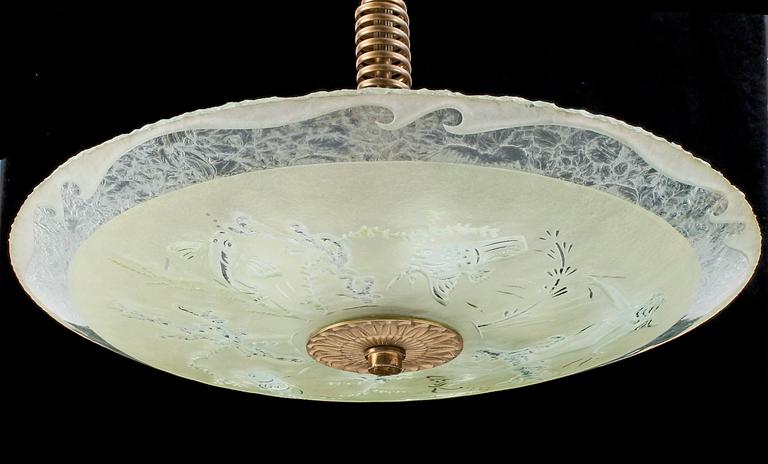 TAKLAMPA, Art Deco, 1940-tal. Höjd ca 55 cm.