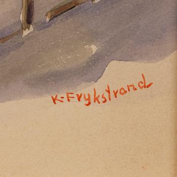 KERSTIN FRYKSTRAND, watercolor, signed.