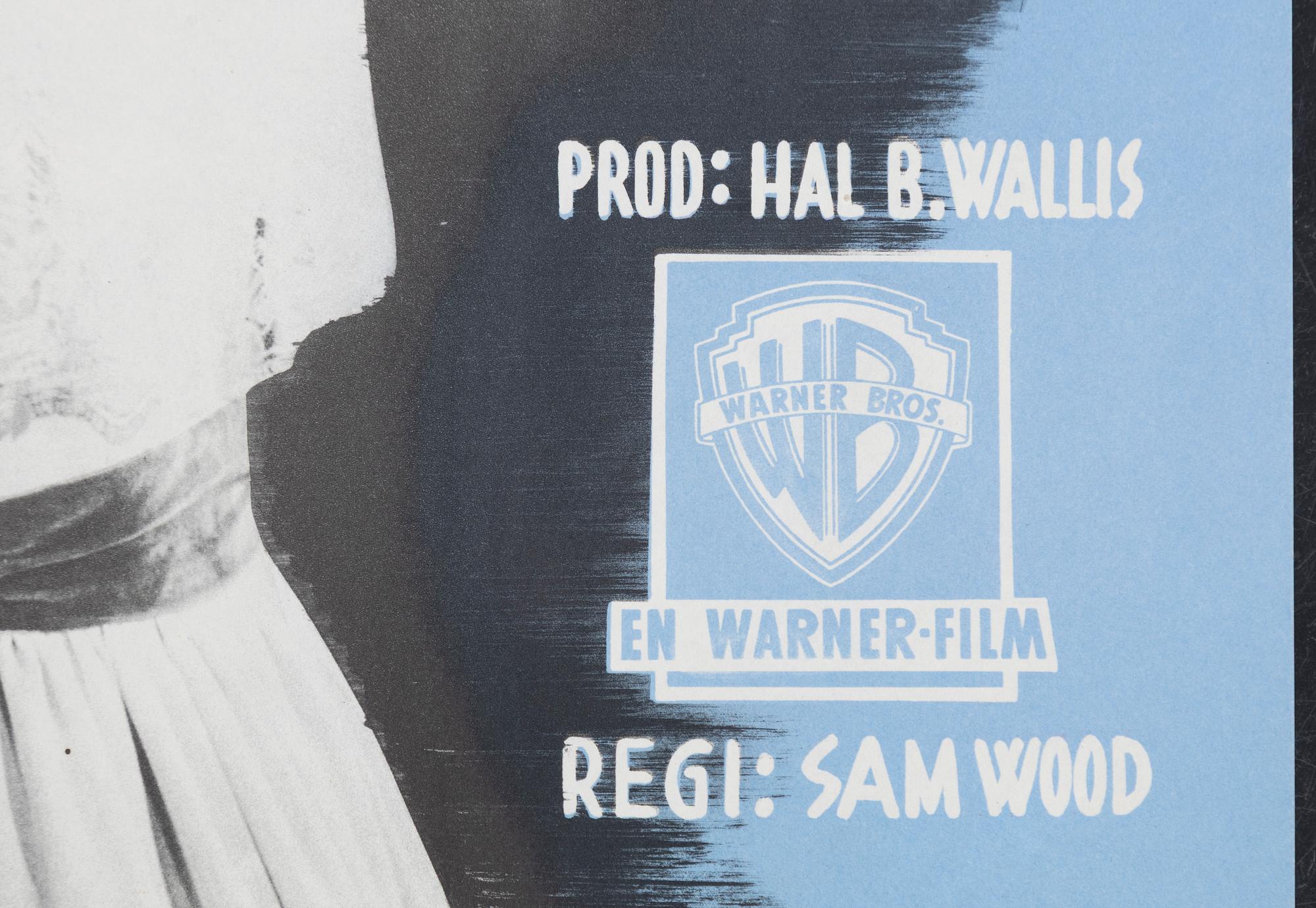 Gösta Åberg, a vintage movie poster, 'Högt spel i Saratoga (Saratoga Trunk)', 1946.