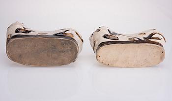 KUDDAR / NACKSTÖD, flintgods, Kina sekelskiftet 1800/1900.