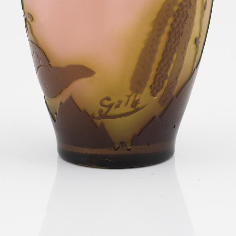 Emile Gallé, a cameo glass vase, Art Nouveau, Nancy, France.