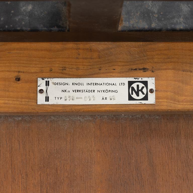 Florence Knoll, a mahogany dining table, Nordiska Kompaniet, Norrköping, Sweden, second half of the 20th century.