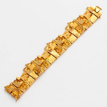 Björn Weckström, Armband, "Tenochtitlan", 18K guld. Lapponia 1970.