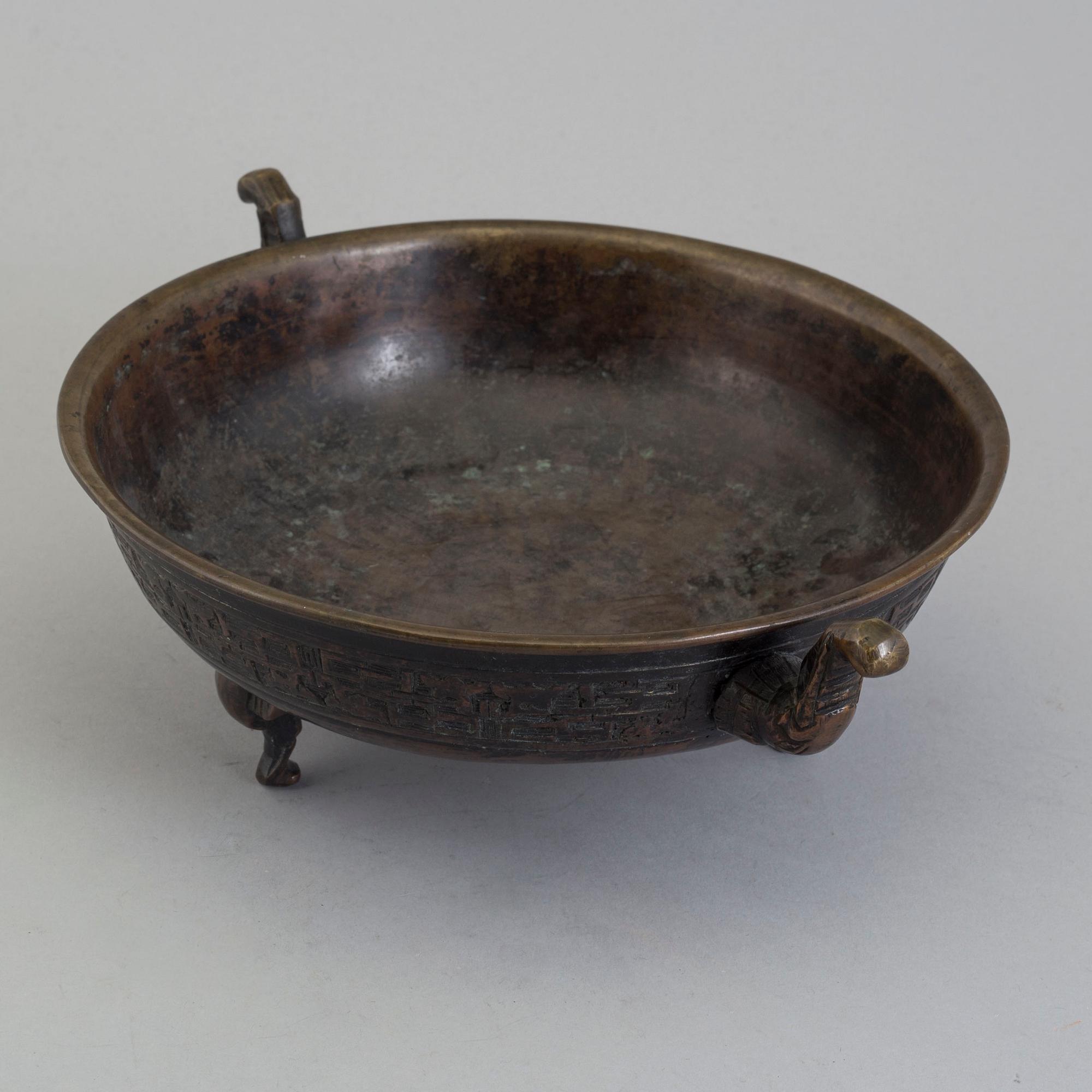 A Chinese 20th century bronze incense burner.