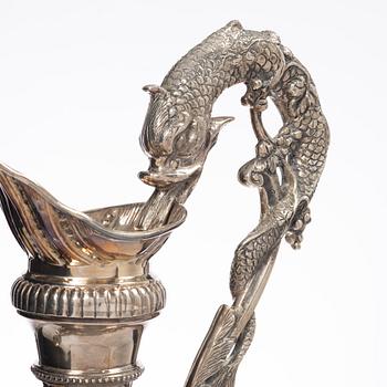 Lale Silverware & Co Ltd, a large sterling silver jug, Istanbul, Turkey 20th century.