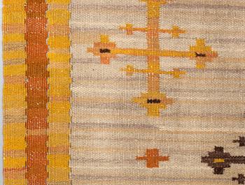 Märta Måås-Fjetterström, a drape, "Gula Dubbelkorset", flat weave, ca 235,5-239 x 154-155,5 cm, signed MMF.