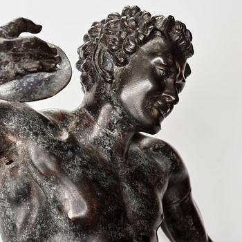 SCULPTURE, probably Italy 18th Century. Satyr with cymbals.
