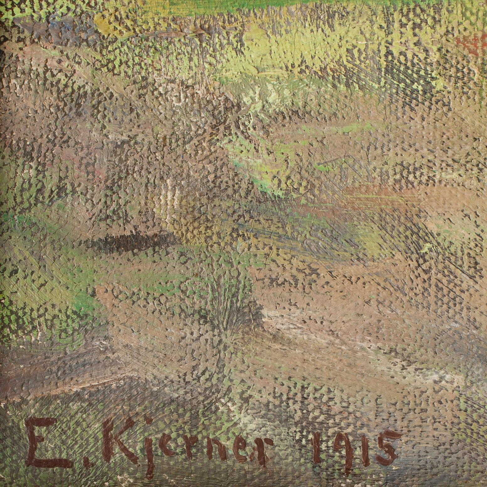 ESTHER KJERNER, olja på duk, sign o dat 1915.