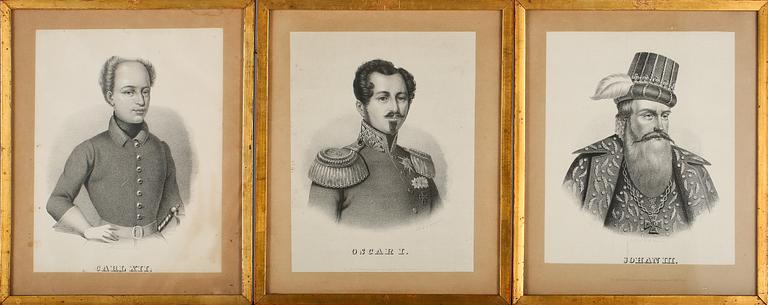 REGENTLÄNGDER, 26 st, litografiska tryck, 1800-talets slut.