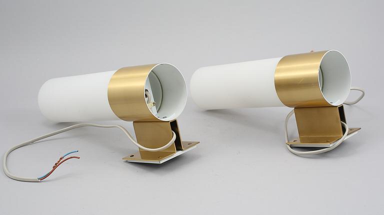 VÄGGLAMPOR, ett par, Fog Morup, Danmark, 1900-talets andra hälft.