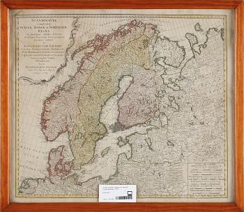 KARTA, Scandinavia, Augusto Gottlob Böehmio,  1776.