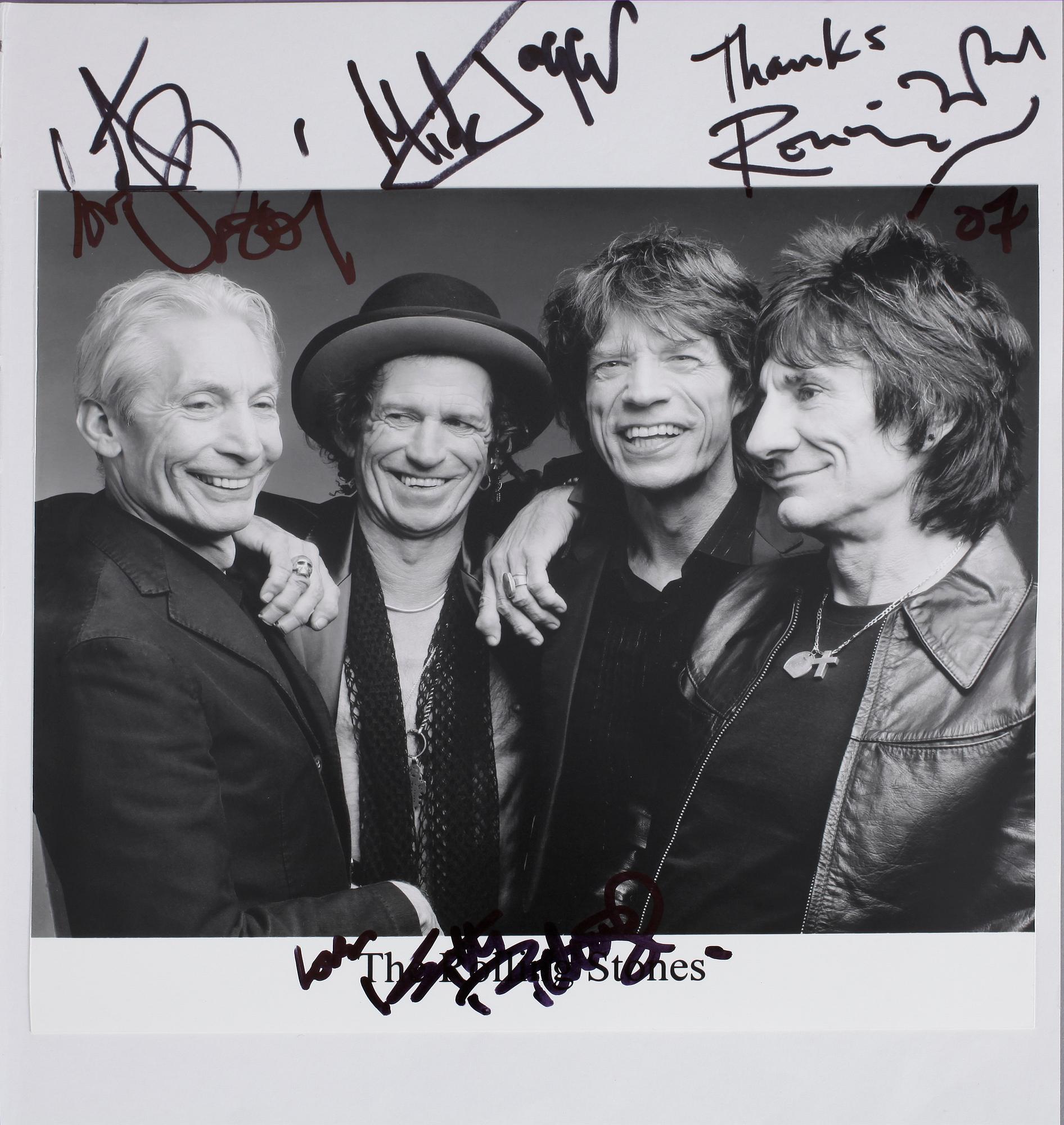 THE ROLLING STONES, foto med autografer, dat -07.