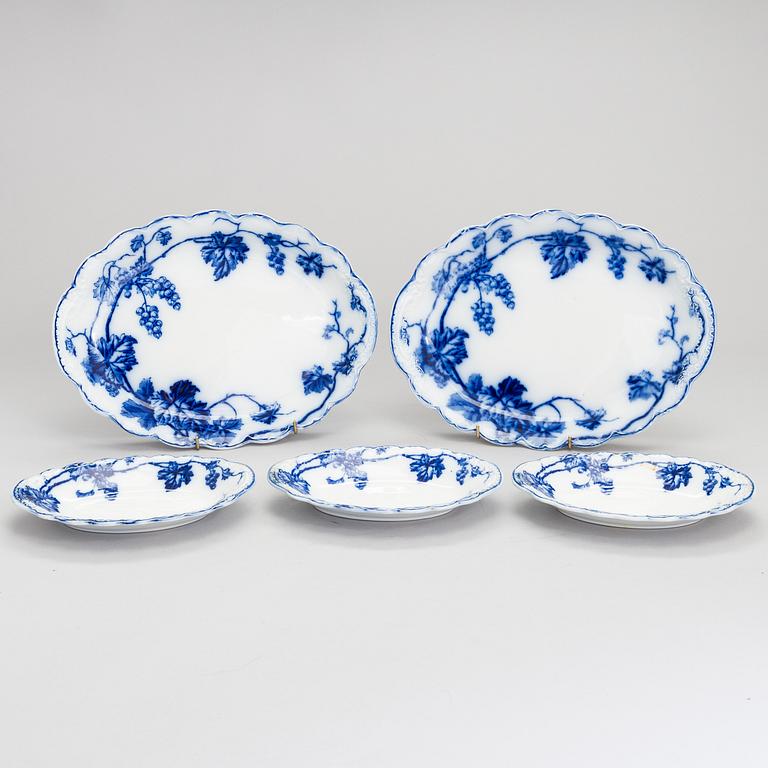 A 62-piece Johnson Brothers dinnerware set.