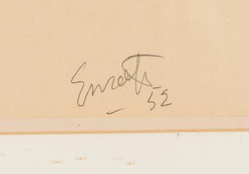 Erik Enroth, red chalk on paper, signed and dated -52.