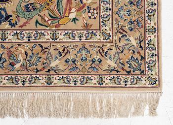 A semi-antique pictoral Isfahan rug, c 169 x 105 cm.