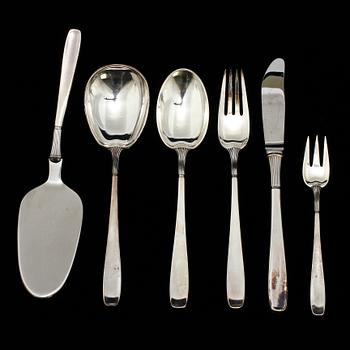 BESTICKSERVISDELAR, 50 st, sterlingsilver, W & S Sorensen, Danmark, 1900-tal. Vikt 2 180 g.