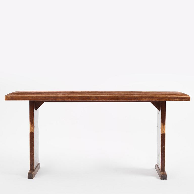 Axel Einar Hjorth, a stained pine "Sport" table, Nordiska Kompaniet, Sweden, 1930s.