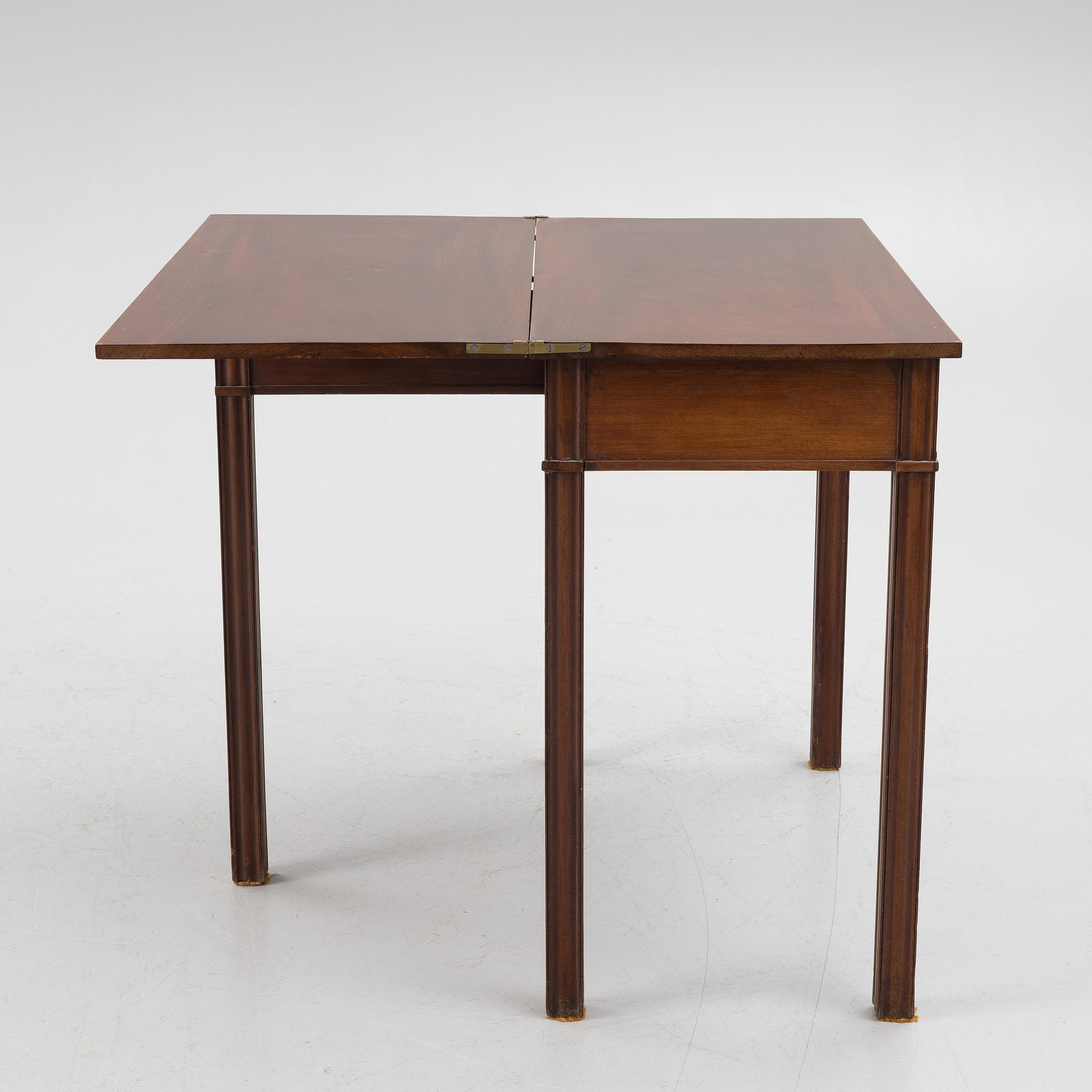 A Gustavian games table, circa 1800.