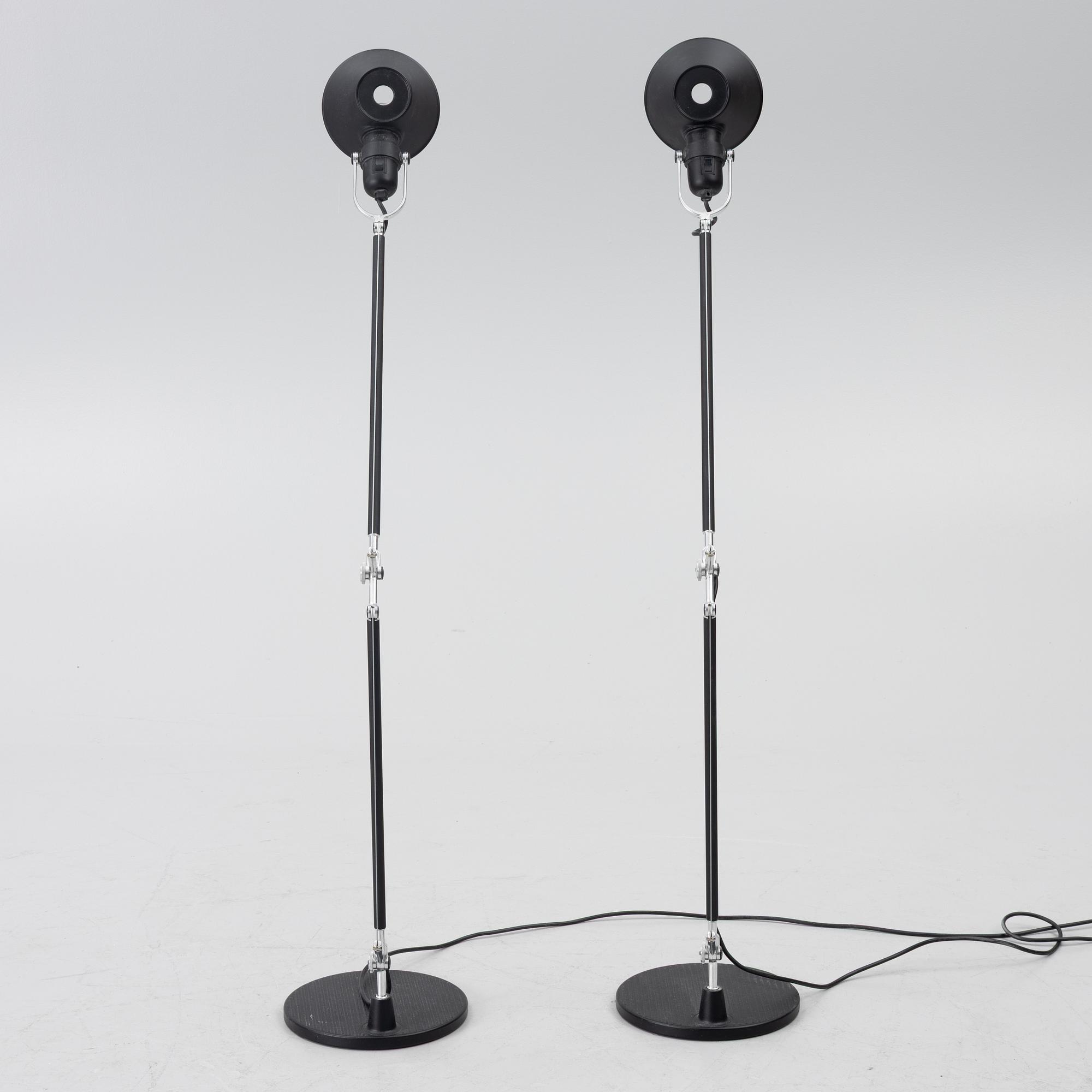 Michele De Lucchi & Giancarlo Fassina, a pair of 'Tolomeo' desk top lamps, Artemide, Italy.