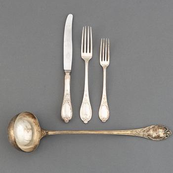 A silver cutlery, K Andersson, Stockholm 1900-1914. (37 pc).