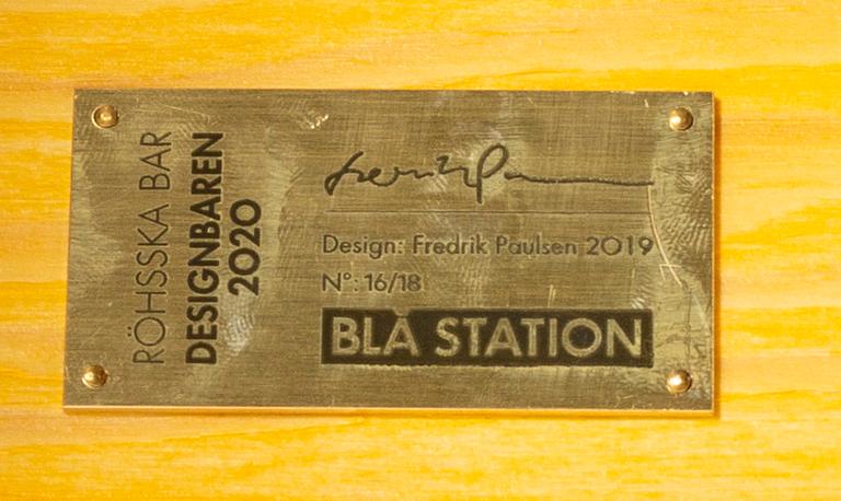 FREDRIK PAULSEN, "Röhsska"Designbaren,bar stool, Blå Station 2020, Bar stool 16/18.