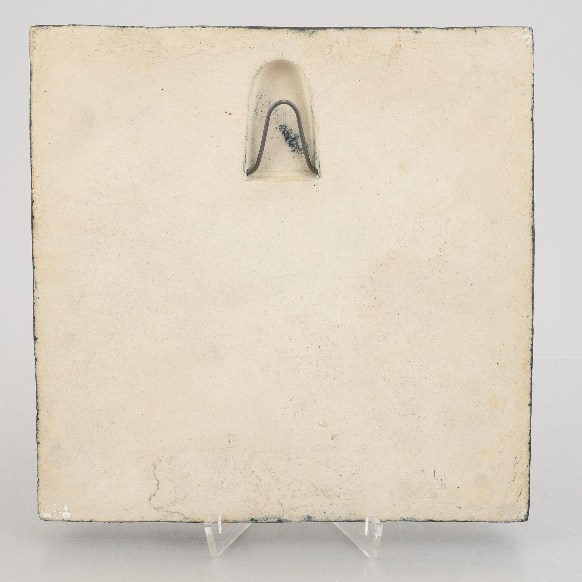 Lisa Larson, three stoneware wall reliefs, Gustavsberg, Sweden.