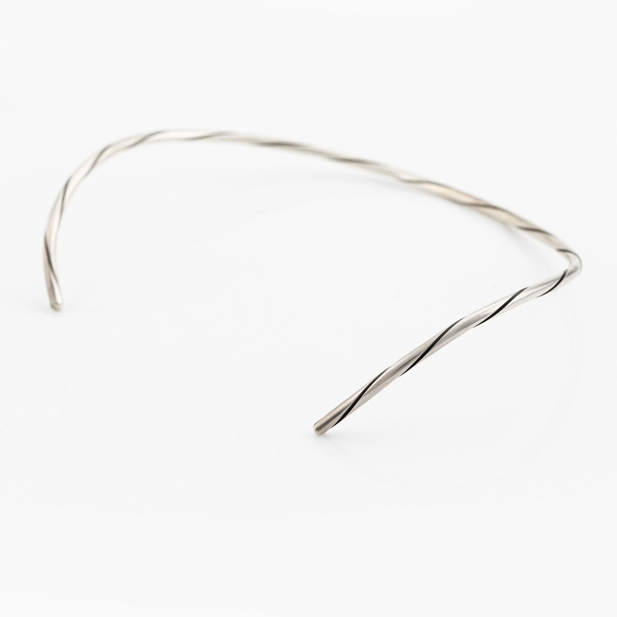 George Jensen company necklace and bracelet, sterling silver, model A80.