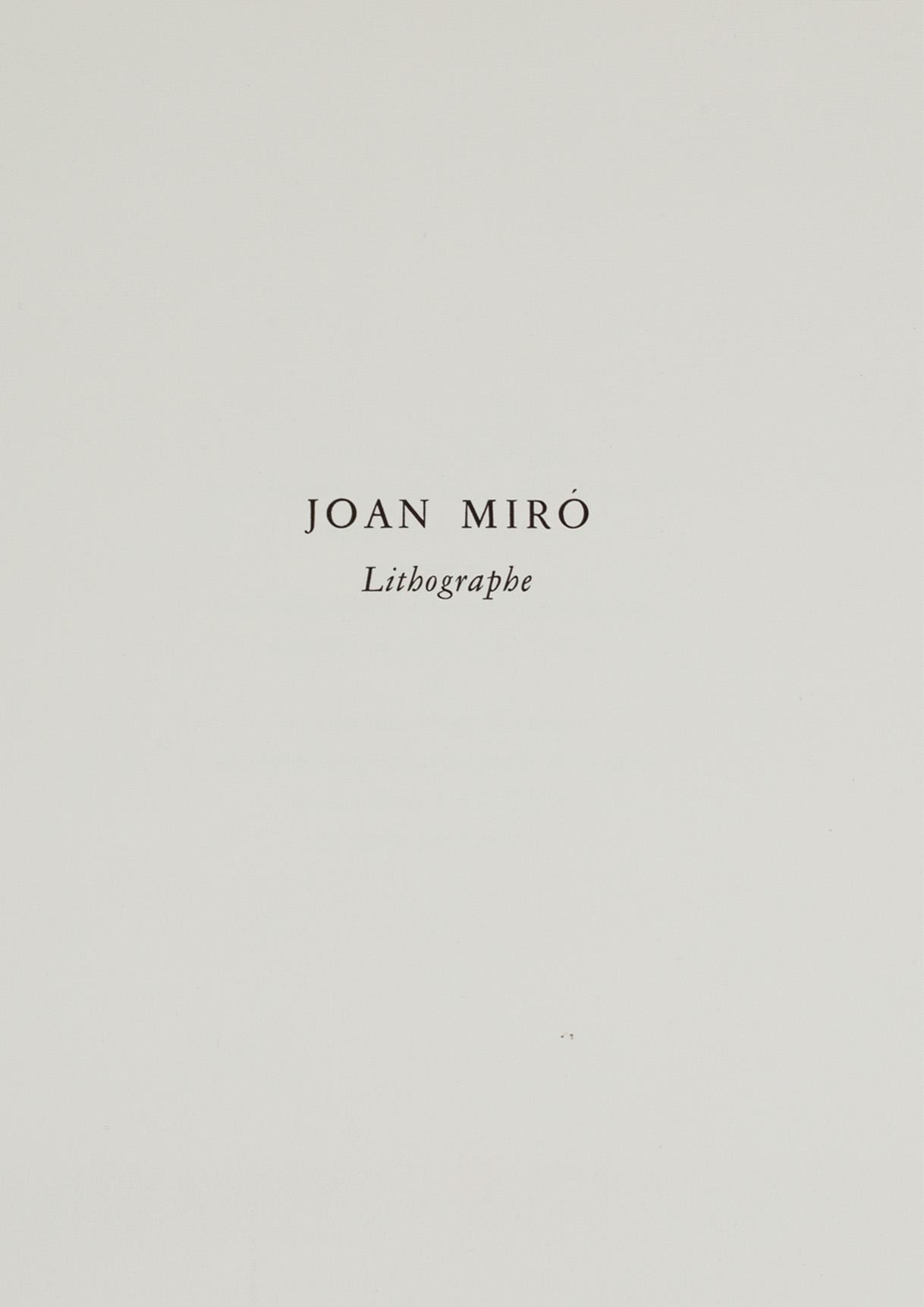 A set of two books  Joan Miró, Lithographe and  Miró Radierungen.