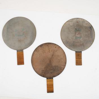 Three mirrors, Japan, first half of the 20th century.