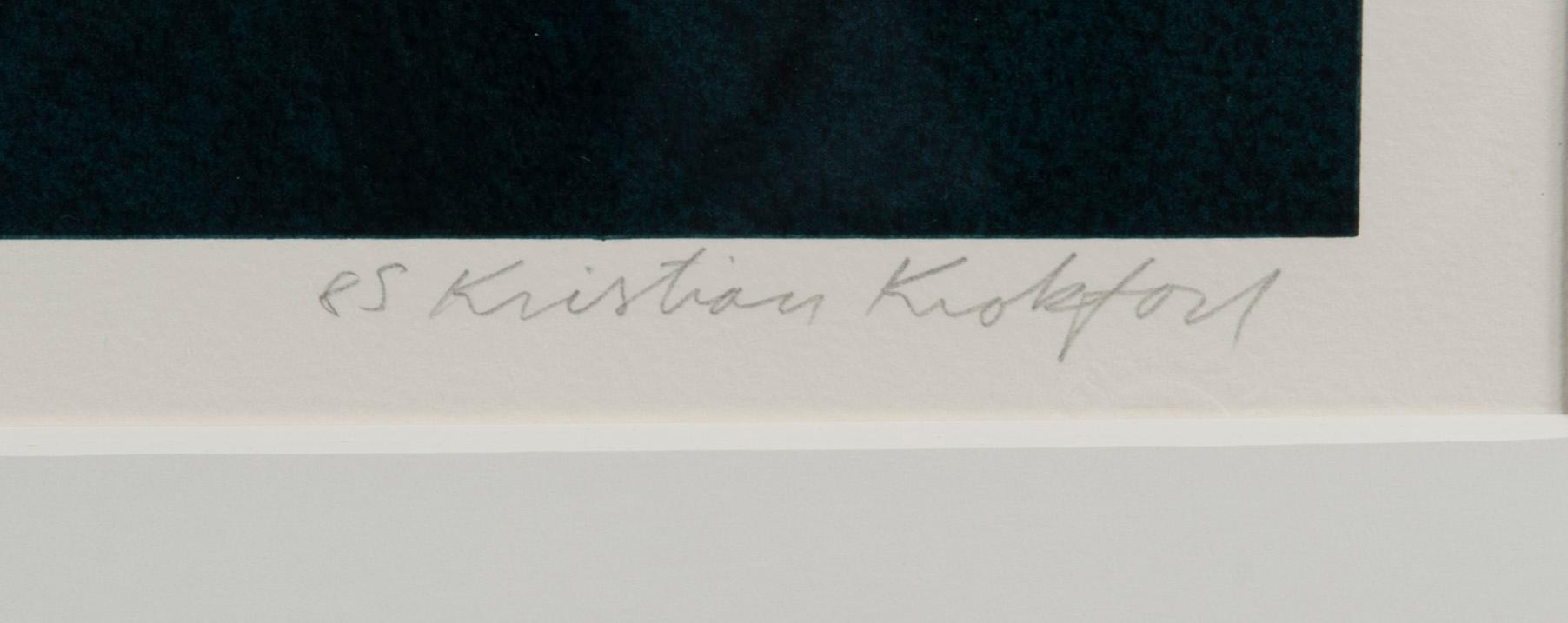 KRISTIAN KROKFORS, serigrafi, signerad, daterad 85 och numrerad 18/80.