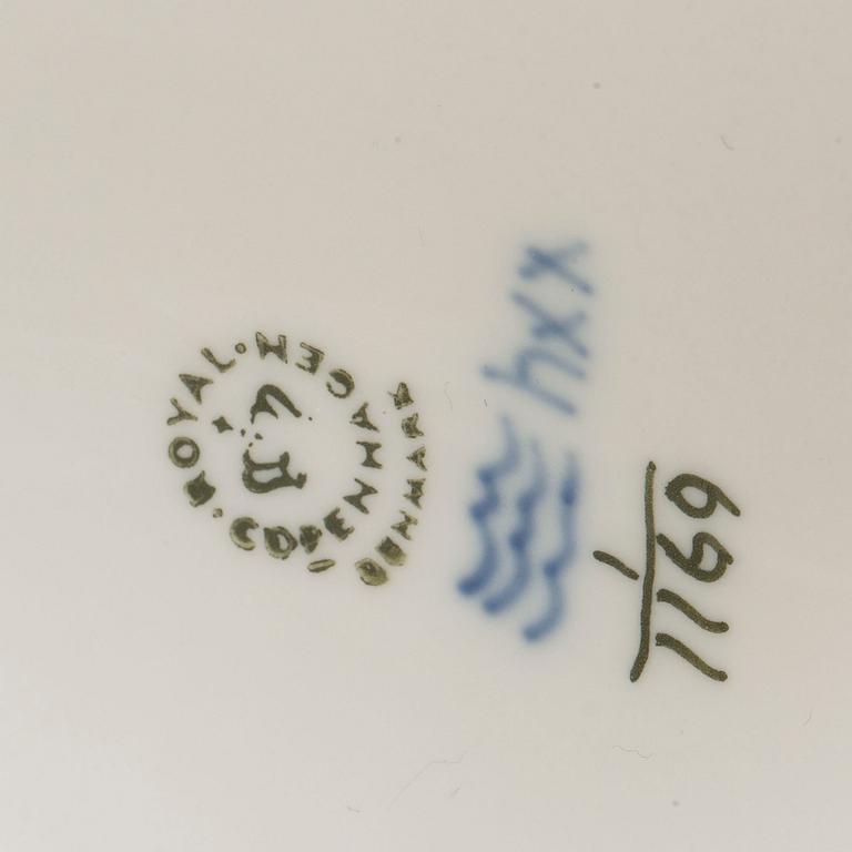 LJUSSTAKE, porslin, "Musselmalet", Royal Copenhagen,