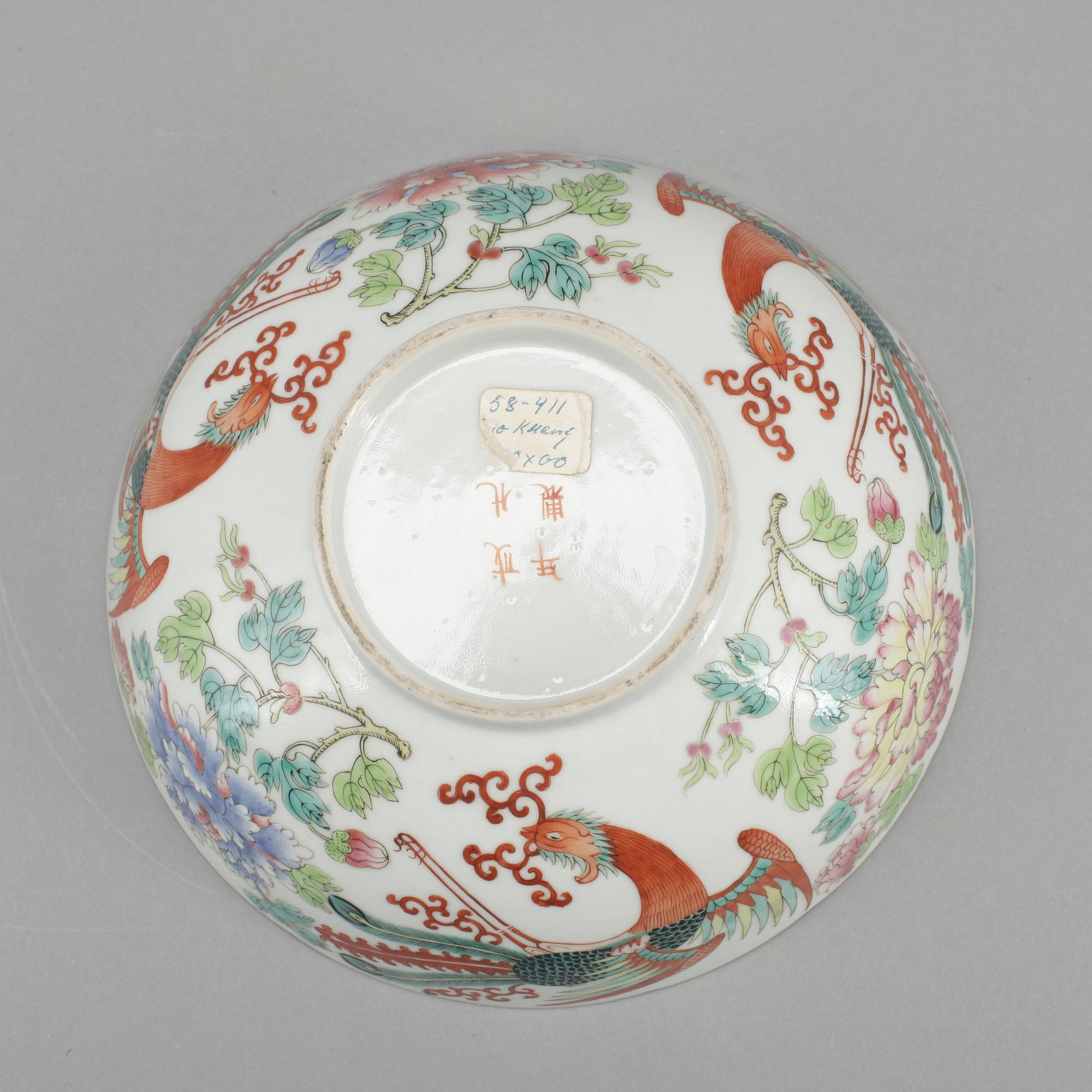 SKÅL, porslin, Kina. Sent 1800-tal.