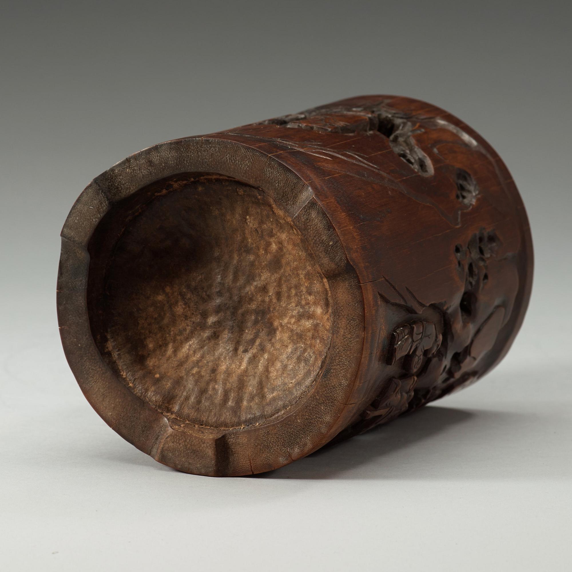 PENSELVAS, bambu. Kina, troligen sen Qing dynastin (1644-1912).