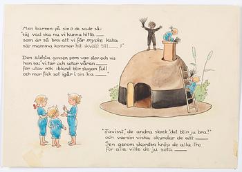 Elsa Beskow, "HATT-STUGAN. Bilderbok av Elsa Beskow".