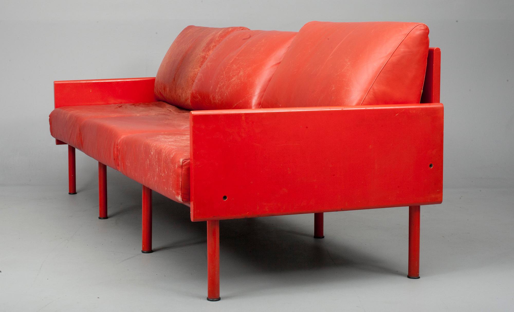 SOFFOR, ett par, trä och metall, "Ateljésoffa" Yrjö Kukkapuro, Haimi, 1960-tal.