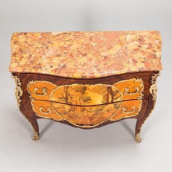 A chest of drawers plaque marked Les fils d'Alfred Wimphen Paris, early 20th century.