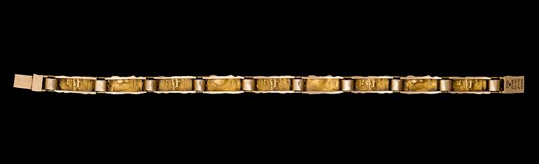 BJÖRN WECKSTRÖM, bracelet "Jotos", 14K gold. Lapponia 1972.