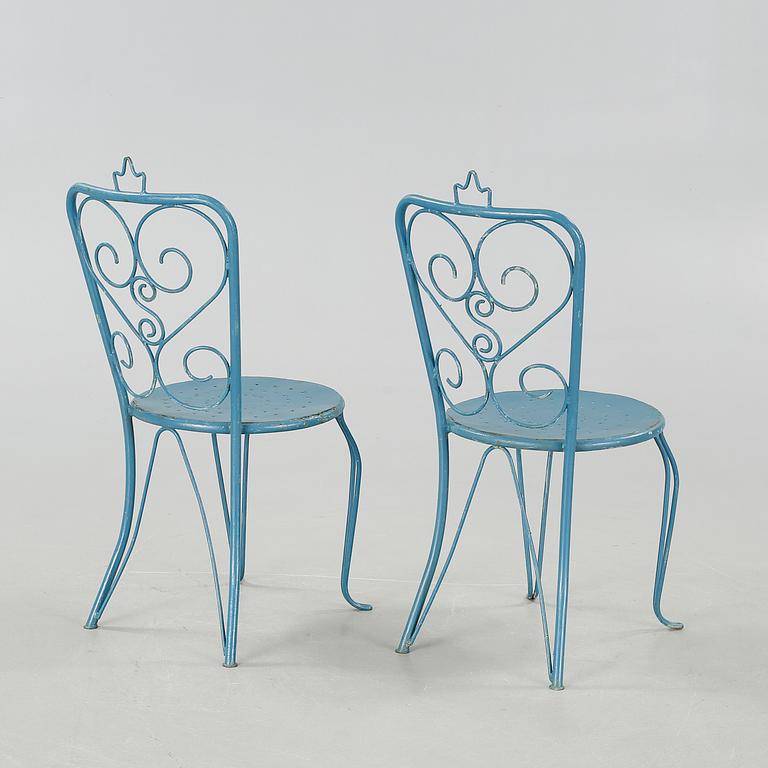 Four garden furnitures from the latter half of 20th century.