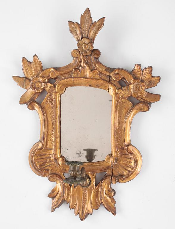 SPEGELLAMPETT, rokoko, Italien, 1700-tal.
