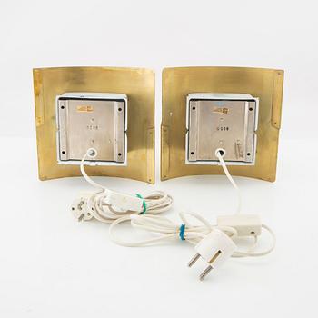 Peter Celsing, wall lamps, 2 pcs, "Band", Fagerhult and Falkenberg lighting.