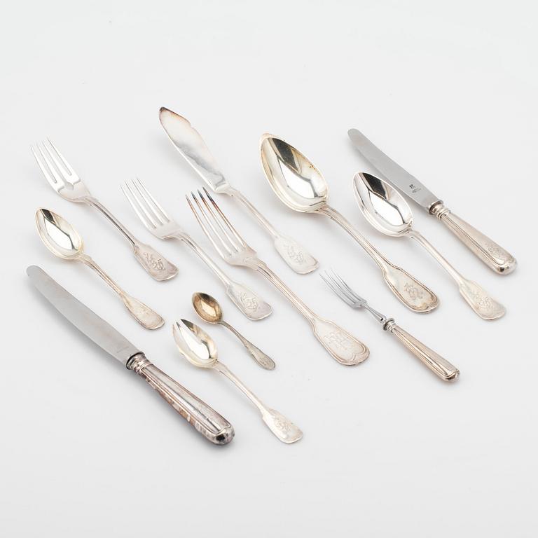 Silver cutlery, 300 pieces, silver 800, H. Walter, Germany.