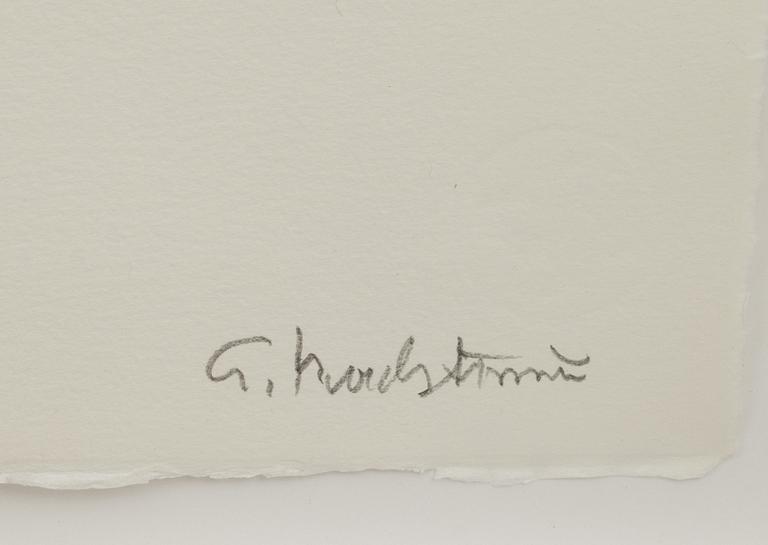 GERHARD NORDSTRÖM, litografi. Signerad.