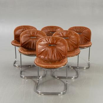 Gastone Rinaldi, Chairs, "Sabrina", 6 plus 1 chair, Italy, 1970s.