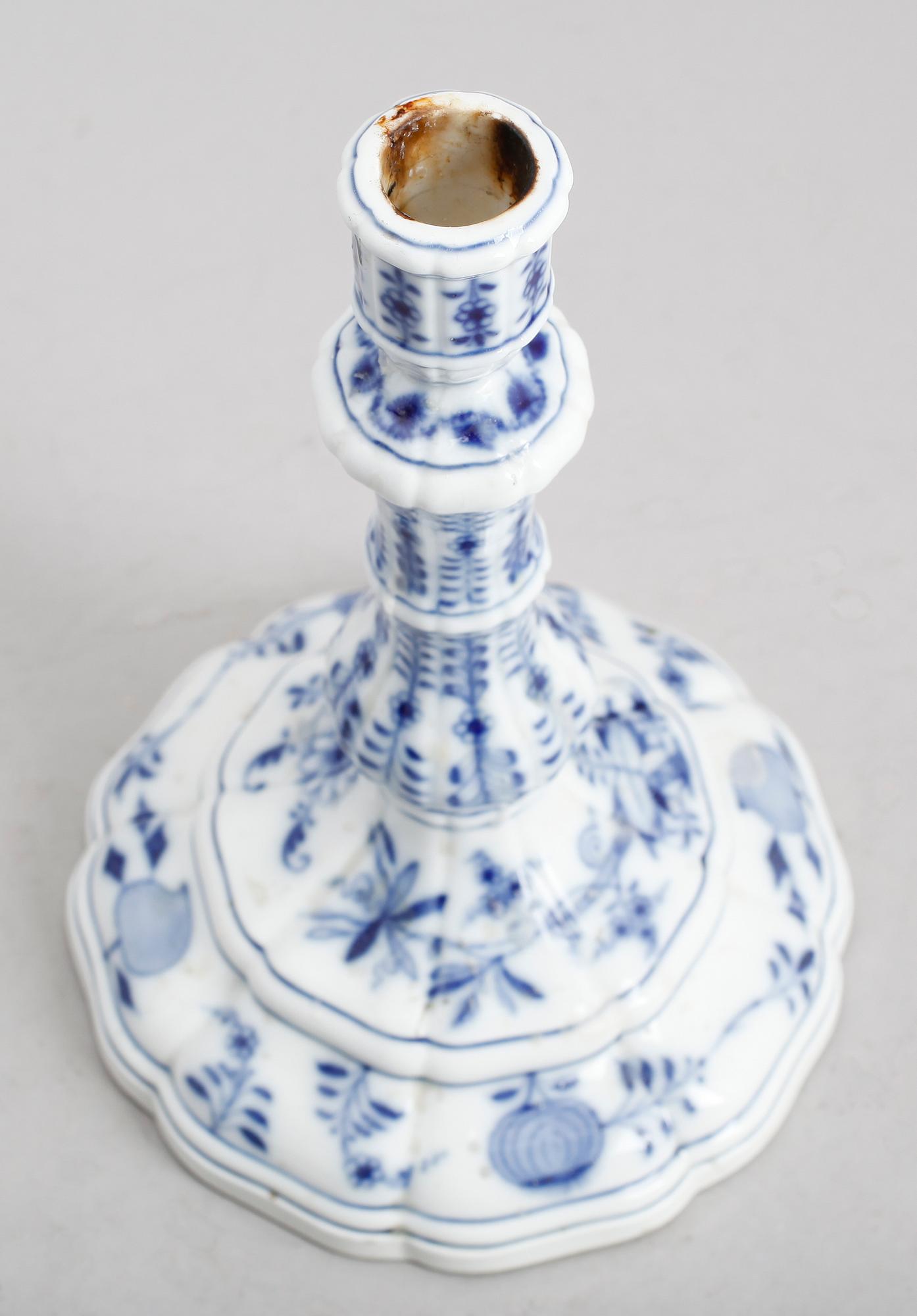 LJUSSTAKE, porslin, Meissen, omkring 1900.