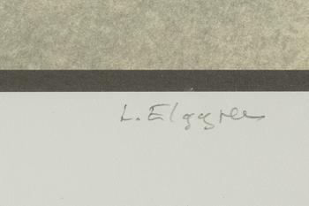 Leif Elggren,  lithograph, signed and numbered 110/150.