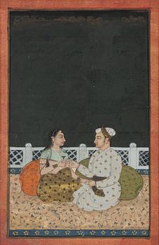 Illustration, gouache, Bikaner, Mogul Indien, tidigt 1800-tal.