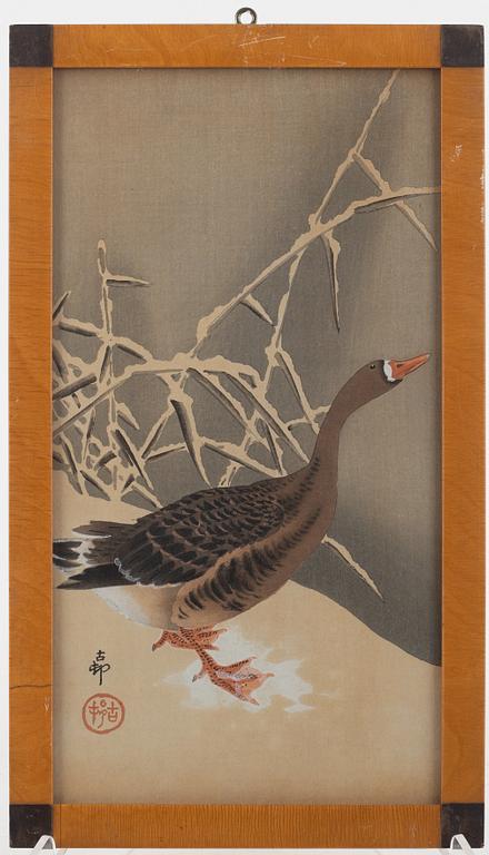 Ohara Koson, "Wild Goose in snow".